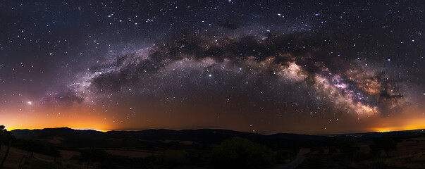 Night sky with stars in the galaxy