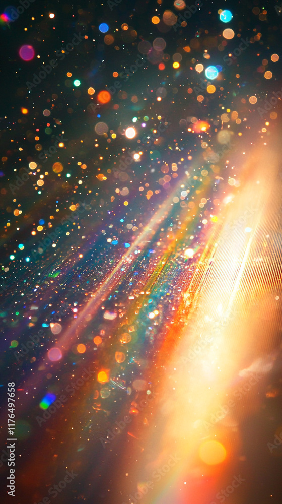 Wall mural Sparkling Glitter Lights  Bokeh Background  Abstract Texture