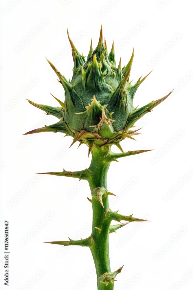 Canvas Prints Close-up of a cactus on a white background