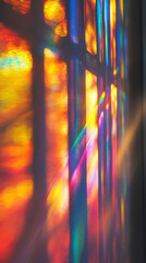 Rainbow Light Through Glass Texture Background