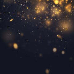 Fototapeta premium Gold Sparkles on Black Background