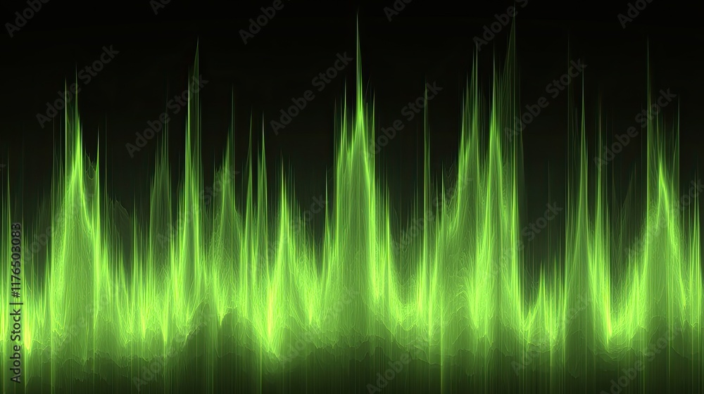Aufkleber abstract green gradient fading from luminous lime at the bottom to dark emerald at the top with clea
