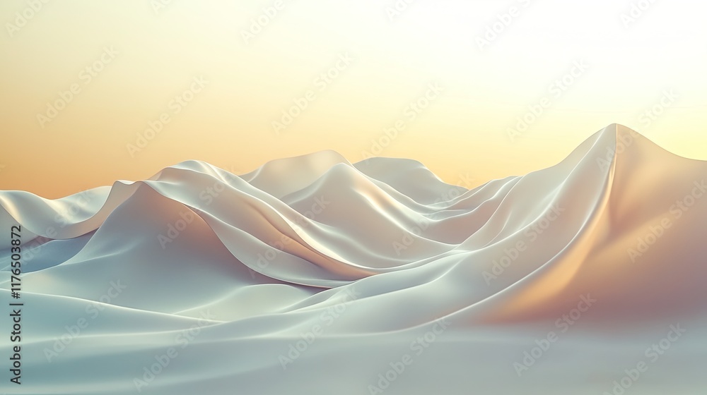 Poster abstract lines forming organic, flowing curves against a soft gradient background, with an open area