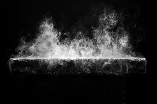 White natural steam smoke effect on solid black background with abstract blur motion wave swirl use for overlay in vapor cigarette