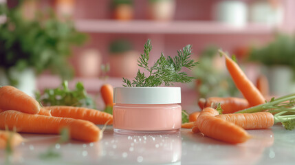 Soft and Elegant Background with Carrots for Natural Product Promotions