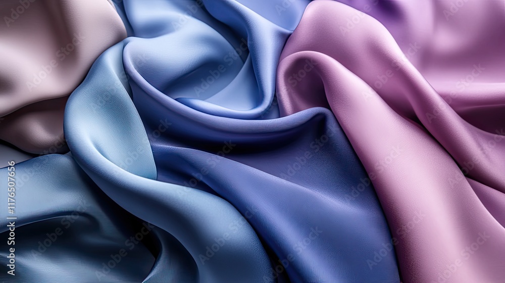 Poster a smooth, gradient wallpaper design blending soft hues of blues and purples, creating a peaceful and