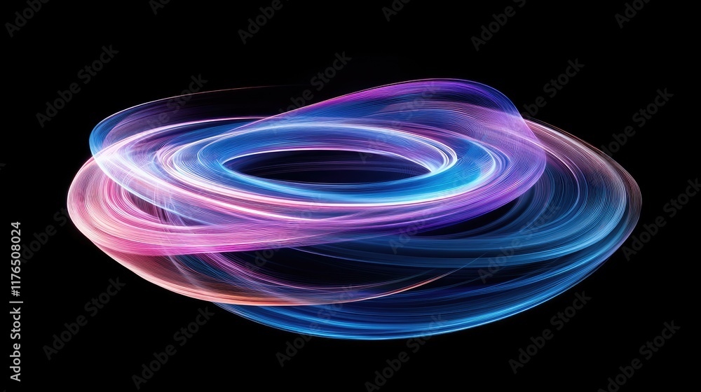 Poster a vibrant abstract concept with colorful spiral patterns symbolizing motion, with smooth space for l