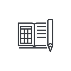 Write Diary line icon