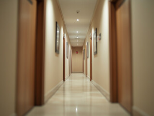 Fototapeta premium blur image background of corridor in hospital or clinic image
