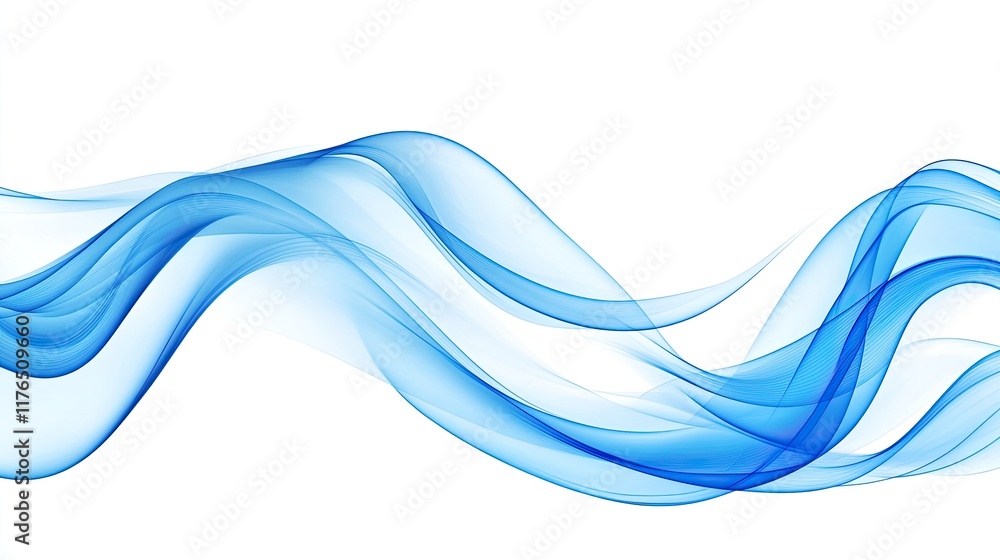 Poster fluid water patterns creating soft, abstract shapes and waves, offering plenty of room in the center