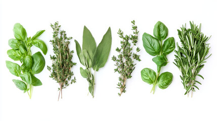 Vector herbs and spices condiments. Cooking ingredients of rosemary and thyme, basil, dill and parsley, sage, bay leaf, anise and oregano, ginger and vanilla, mint, cinnamon, tarragon, cumin, chili.