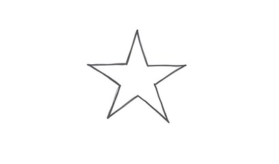 Obraz premium Simple Hand-Drawn Star Illustration on White Background. AI Generated