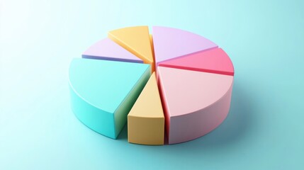 Obraz premium a pie chart with four sections of it