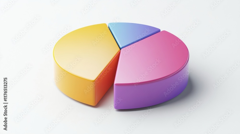 Poster a pie chart with a few different sections