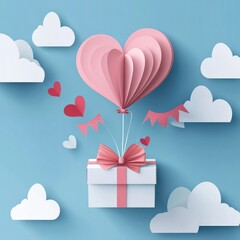 Concept love, valentine day greeting card.