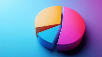 Obraz premium a pie chart with a few different sections