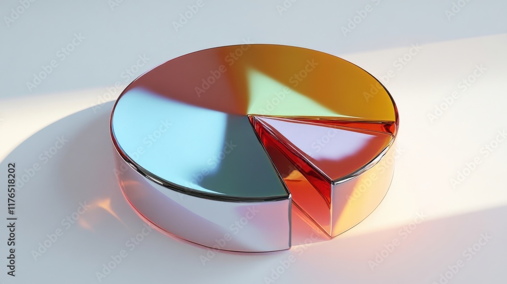 Poster a pie chart with a few different colors