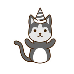 Happy Birthday Wolf Cartoon