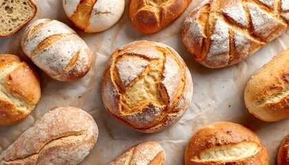 Fototapeta premium Aromatic Bakery Collection: Diverse Breads