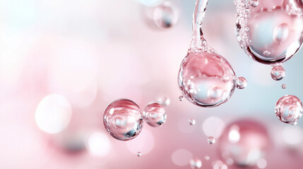 Minimalist Dewy Background Featuring Vitamin B9 (Folic Acid) Extracts for Health and Beauty Promotions