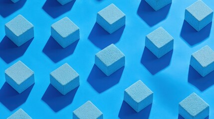 Obraz premium a blue background with a lot of small blocks