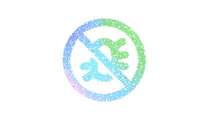 Icon debug is made up of LED square shapes. There are bright diodes and there are black dead diodes