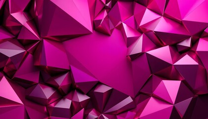 Obraz premium Abstract Pink Crystalline Geometric Structure