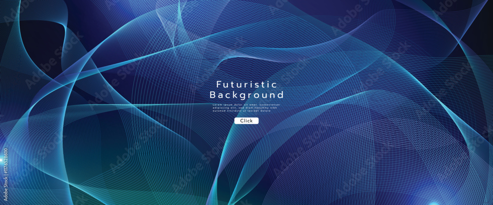 Poster futuristic technology abstract background. abstract futuristic curve digital line design.modern futu