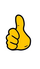 Hand-drawn Illustration of a Thumbs Up Gesture. AI Generated