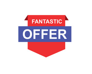 Fantastic offer web banner templates. ribbon banner, isolated on white background.
banner design vector illustration