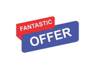 Fantastic offer web banner templates. ribbon banner, isolated on white background.
banner design vector illustration