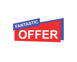 Fantastic offer web banner templates. ribbon banner, isolated on white background.
banner design vector illustration