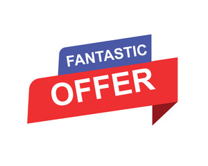 Fantastic offer web banner templates. ribbon banner, isolated on white background.
banner design vector illustration