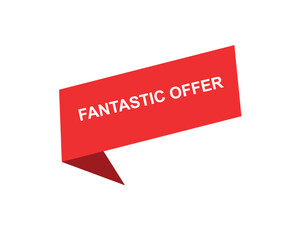 Fantastic offer web banner templates. ribbon banner, isolated on white background.
banner design vector illustration