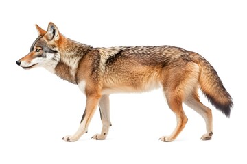 Fototapeta premium Wolf Isolated on White Background.