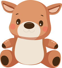 Christmas deer head with red bow and Christmas wreath on white background