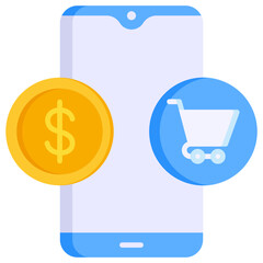 Mobile Shopping Icon