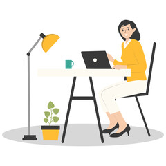 Programmer People Character. Creating Web and Application Development. Vector Illustration