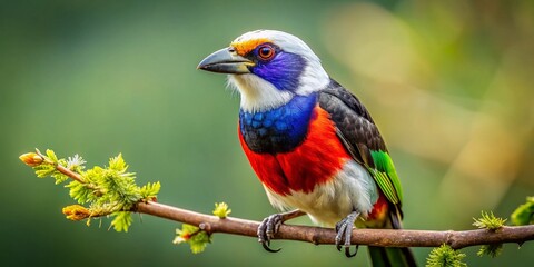 Obraz premium White-headed Barbet Bird Masai Mara Kenya Africa Wildlife Photography
