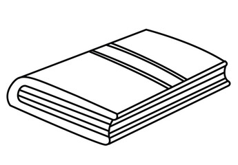 Cute cartoon hand drawn vector book coloring page.