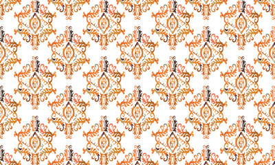 Ethnic Seamless Pattern with hand drawn is symbol of arabic, indian, ottoman culture decoration style. Ethnic geometric ornamental background. vintage template of greeting, card, print, cloth.