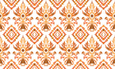 Ethnic Seamless Pattern with hand drawn is symbol of arabic, indian, ottoman culture decoration style. Ethnic geometric ornamental background. vintage template of greeting, card, print, cloth.