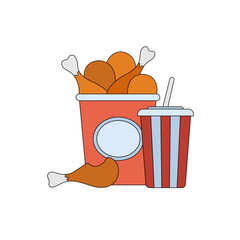 Fried Chicken Bucket with Soda Cup