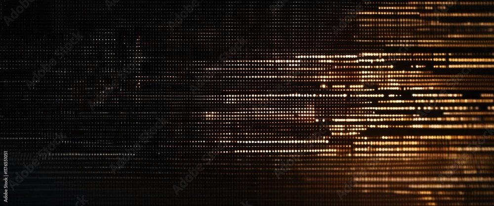 Poster abstract digital glitch art: a mesmerizing, dark, and textured background with a glitch effect, feat