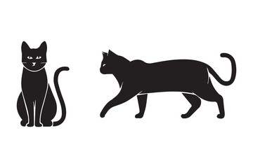 cat silhouette vector illustration