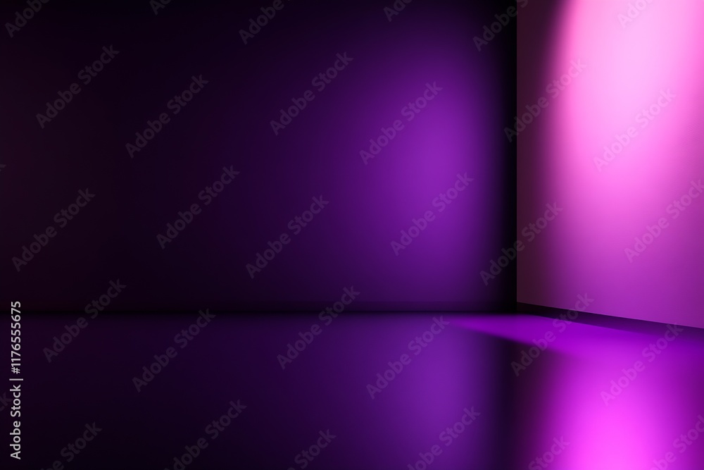 Poster sophisticated purple room with soft lighting creating dreamy shadows : generative ai