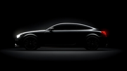 Fototapeta premium Realistic car scene in the dark. created with Generative AI technology