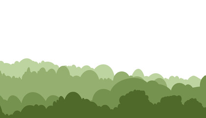 Obraz premium Stylized Green Forest Illustration