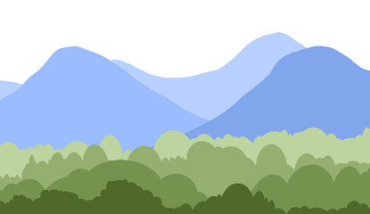 Stylized Mountain Landscape Illustration