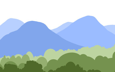 Stylized Mountain Landscape Illustration